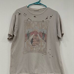 Altar’d State - M- Free Graphic Tee - Dusty Beige with Desert Print